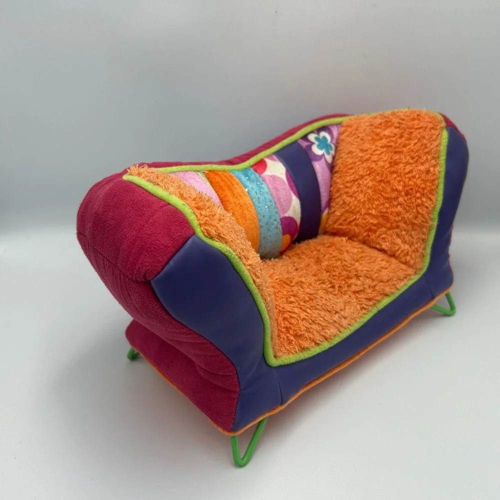 Groovy Girls Couch Sofa Furniture Doll Orange Purple Y2K Supernova Plush Flowers